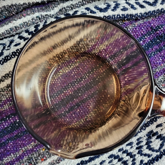 Vintage 1 liter amber glass Pyrex visions saucepan lid has a small chip - Picture 6 of 8